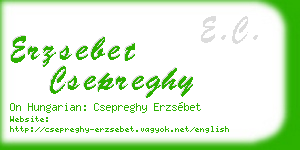 erzsebet csepreghy business card