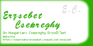 erzsebet csepreghy business card